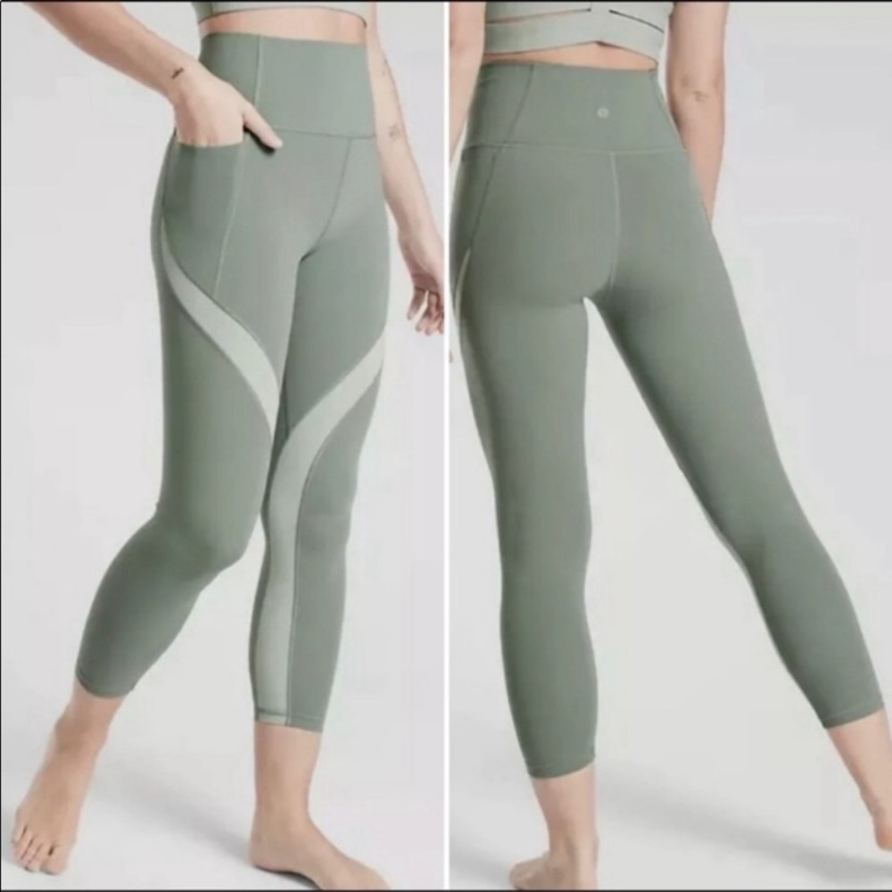 Athleta Salutation Stash Pocket 7/8 - M - Sage Green.Free shipping!